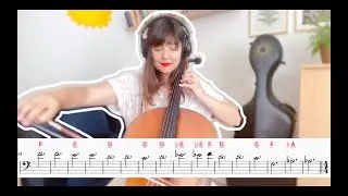 How to play: To The Stars from DragonHeart (cello sheet music video)