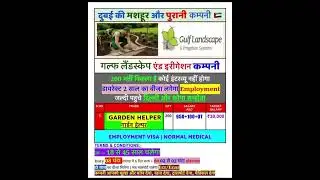 Garden helper job salary #dubai