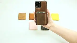 Leather Magnetic Wallet with Snap on Cover Case for iPhone 13