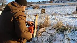 Slingatron chainsaw prototype test
