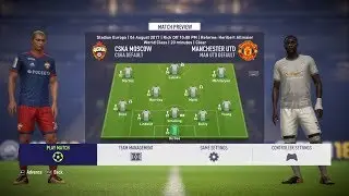 FIFA 18 Gameplay - Manchester United Vs CSKA Moscow - Uefa Champions League - 1st Half