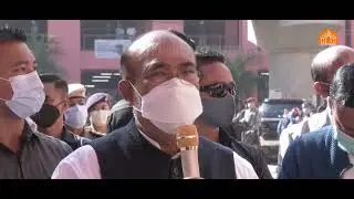 Hon'ble CM N Biren Singh paid his last respect to Ima Mangi at Ima Keithel