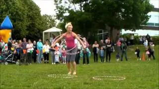 Bee Varga Hulahooping at the Castle Hill School Summer Fayre