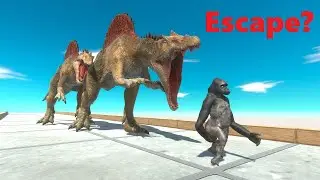 Escape from Spinosaurus - ARBS - Animal Revolt Battle Sim