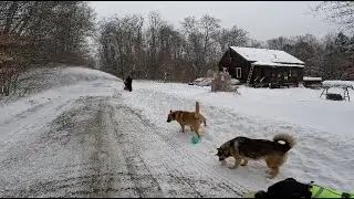 Bum Knee Tackles The First Big Snow This Winter