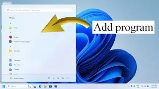 Add Program to Start Menu All Apps List