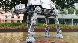 LEGO motorized AT-AT #10178 on water