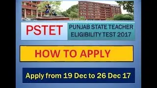 PSTET 2017 II Apply Online II How to Apply II Latest notification By Govt Exams Portal