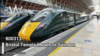 Great Western Railway 800313, Bristol Temple Meads to Swindon - 23/09/2021