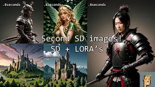 1 SECOND Stable Diffusion images!  SD + LORA's are FAST!