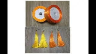 How to Make Tassel Earring From Satin Ribbon | Satin ribbon Craft