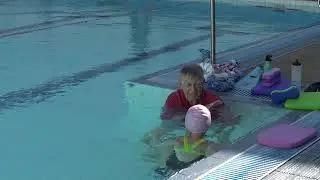 Teaching backstroke to five year old swimmers
