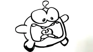 How To Draw Cut the Rope Om Nom 9