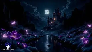 Dark Magic Castle | Purple Glowing Flowers 4K VJ Loop