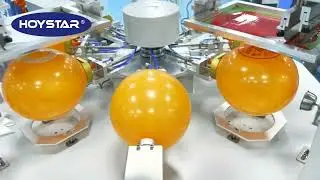 Print latex balloons, the 2 color balloons screen printing machine with automatic feeder