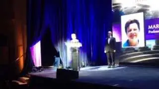 Marilyn Walter accepts the Burton Award