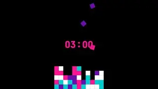 3 minute Timer ⏳ ASMR Falling Bricks (11 Cols, Speed 5, Theme galaxy)