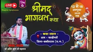 Day - 6 | Shrimad Bhagwat Katha Live - Pujya Shri Amit Krishna Ji -  Chardongri - C.G 2025