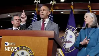 WATCH LIVE: House Democratic leaders hold news briefing ahead of Trump's address to Congress