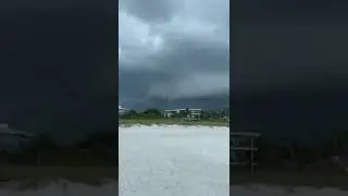 Crazy storm coming while at the beach!!!!!!#shorts #fyp #beach #storm