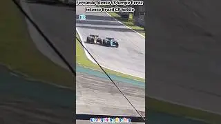 Fernando Alonso VS Sergio Perez intense Brazil GP battle #fernandoalonso #sergioperez #brazilgp