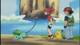 Bulbasaur gives a flower to may