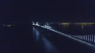DJI Mavic Pro San Francisco, Ca. Bay Bridge at night.