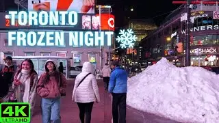 【4K】Toronto Frigid Night Walk ❄️ | -28&deg;C Dundas Street West (January 2026)