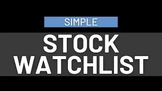 Create Simple Stock Watchlist in Google Sheets