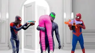 SPIDER MAN vs BAD-GUY TEAM | Rescue Spider-Girl Pink and Blue from Joker's Plan ( All Action Movie )