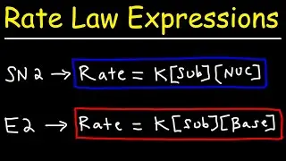 Rate Law Expressions - SN2 SN2 E1 E2 Reactions