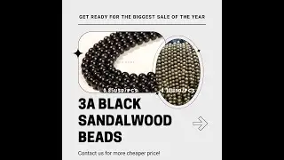 3A Black Sandalwood Bead Strand on Sale!