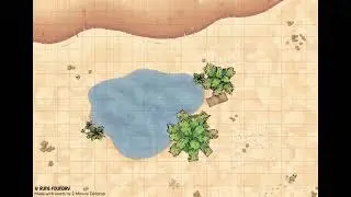 Desert Oasis | D&D Animated Battle Map (Loop)
