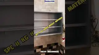 SPC Modular Kitchen Work In Trichy ,Low Budget Grey and White Color SPC Kitchen Cupboard Work Trichy