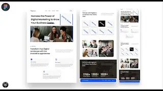 How to Create Modern Digital Marketing website in Figma  | Landing Page Design Tutorial 2023 |