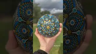 Dome stone. #mandala #painting #fun #cute #holiday #christmas #class #newcastle #dot #art