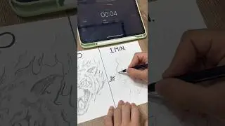 1 minuto pra desenhar OU tempo INIFINITO?! ✍️🎨 #arte #desenho #shorts