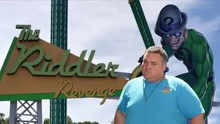 Fat Testing Riddler's Revenge Pendulum Swing at Six Flags Over Texas for Plus Size Riders