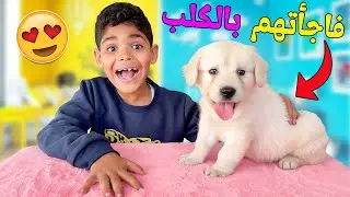 اخيرا..فاجأت يونس ويانيس✨بالكلب الجديد🐶ردة فعلهم صدماتنا😱