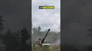 Firing from the 152mm 2S19 Msta artillery tank
