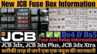 JCB 3DX PLUS 74HP FUSE BOX KI JAANKARI जेसीबी फ्यूज बॉक्स की फुल जानकारी JCB Fuse Information #jcb 