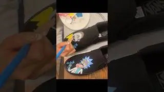 Hand-painted Rick & Morty Vans shoes! #paintedshoes #rickandmortyart #shoeart #skateshoes #painting