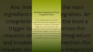 What is Integration in Oracle Integration Cloud? | OIC Interview Q3 💼 #shorts #oic#oracle#interview