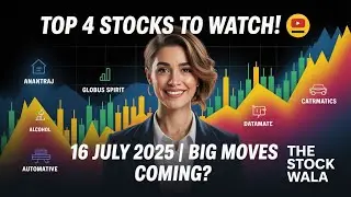 Top 4 Stocks for 16 July 2025 | ANANTRAJ, GLOBUS SPIRIT, DATAMATICS, CARTRADE | The Stock Wala