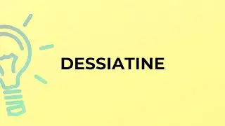 What is the meaning of the word DESSIATINE?