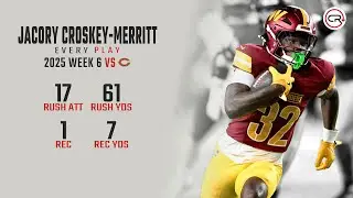 Jacory Croskey-Merritt Week 6 Highlights | Every Run, Target, and Catch vs Bears