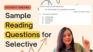 VIC Selective Entry Sample Questions: Reading Reasoning 2023