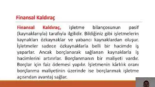 Kaldıraç Analizi