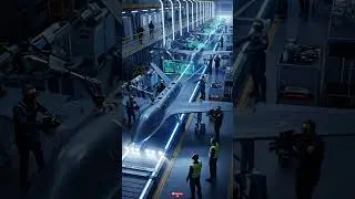 Futuristic drone factory! Precision assembly of #shorts #drone #uav #militarytech #viralshorts
