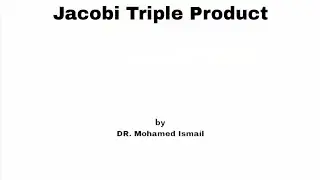 lec 15 Jacobi Triple Product